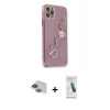 MARSİLYAN™- iPhone 11 Pro Max Kılıf Nova Işık Prime - Şeffaf Pasifik Cam Ekran Koruyucu + Pers Alüminyum Kamera Lens - YL