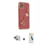 MARSİLYAN™- iPhone 11 Pro Max Kılıf Nova Işık Prime - Şeffaf Pasifik Cam Ekran Koruyucu + Pers Alüminyum Kamera Lens - YL