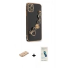 MARSİLYAN™- iPhone 11 Pro Max Kılıf Nova Işık Prime - Şeffaf Pasifik Cam Ekran Koruyucu + Renkli Kamera Lens Koruma Cam - TU