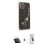 MARSİLYAN™- iPhone 11 Pro Max Kılıf Nova Işık Prime - Şeffaf Pasifik Cam Ekran Koruyucu + Şeffaf Kamera Lens Koruma Cam