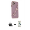 MARSİLYAN™- iPhone 11 Pro Max Kılıf Nova Işık Prime - Şeffaf Pasifik Cam Ekran Koruyucu + Şeffaf Kamera Lens Koruma Cam