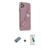 MARSİLYAN™- iPhone 11 Pro Max Kılıf Nova Işık Prime - Şeffaf Pasifik Cam Ekran Koruyucu + Shine Kamera Lens Koruma Cam - GD