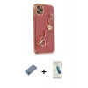 MARSİLYAN™- iPhone 11 Pro Max Kılıf Nova Işık Prime - Şeffaf Pasifik Cam Ekran Koruyucu + Shine Kamera Lens Koruma Cam - MI