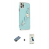 MARSİLYAN™- iPhone 11 Pro Max Kılıf Nova Işık Prime - Şeffaf Pasifik Cam Ekran Koruyucu + Shine Kamera Lens Koruma Cam - GD