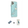 MARSİLYAN™- iPhone 11 Pro Max Kılıf Nova Işık Prime - Şeffaf Pasifik Cam Ekran Koruyucu + Shine Kamera Lens Koruma Cam - MI