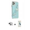 MARSİLYAN™- iPhone 11 Pro Max Kılıf Nova Işık Prime - Şeffaf Pasifik Cam Ekran Koruyucu + Pers Alüminyum Kamera Lens - SH