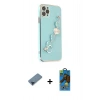 MARSİLYAN™- iPhone 11 Pro Max Kılıf Nova Işık Prime - Siyah 18D Cam Ekran Koruyucu + Metal Kamera Lens Koruma Cam - MI