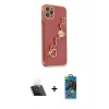 MARSİLYAN™- iPhone 11 Pro Max Kılıf Nova Işık Prime - Siyah 18D Cam Ekran Koruyucu + Kamera Lens Koruma Cam - SF