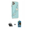 MARSİLYAN™- iPhone 11 Pro Max Kılıf Nova Işık Prime - Siyah 18D Cam Ekran Koruyucu + Kamera Lens Koruma Cam - SF