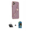 MARSİLYAN™- iPhone 11 Pro Max Kılıf Nova Işık Prime - Siyah 18D Cam Ekran Koruyucu + Kamera Lens Koruma Cam - SF