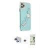 MARSİLYAN™- iPhone 11 Pro Max Kılıf Nova Işık Prime - Siyah 20D Premium Cam Ekran Koruyucu + Pers Alüminyum Kamera Lens - LT