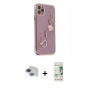 MARSİLYAN™- iPhone 11 Pro Max Kılıf Nova Işık Prime - Siyah 20D Premium Cam Ekran Koruyucu + Pers Alüminyum Kamera Lens - LT