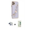 MARSİLYAN™- iPhone 11 Pro Max Kılıf Nova Işık Prime - Siyah 20D Premium Cam Ekran Koruyucu + Pers Alüminyum Kamera Lens - LT