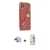 MARSİLYAN™- iPhone 11 Pro Max Kılıf Nova Işık Prime - Siyah 20D Premium Cam Ekran Koruyucu + Pers Alüminyum Kamera Lens - LT