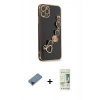 MARSİLYAN™- iPhone 11 Pro Max Kılıf Nova Işık Prime - Siyah 20D Premium Cam Ekran Koruyucu + Metal Kamera Lens Koruma Cam - MI