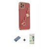 MARSİLYAN™- iPhone 11 Pro Max Kılıf Nova Işık Prime - Siyah 20D Premium Cam Ekran Koruyucu + Mavi Shine Kamera Lens Koruma Cam