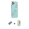 MARSİLYAN™- iPhone 11 Pro Max Kılıf Nova Işık Prime - Siyah 20D Premium Cam Ekran Koruyucu + Mavi Shine Kamera Lens Koruma Cam