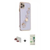 MARSİLYAN™- iPhone 11 Pro Max Kılıf Nova Işık Prime - Siyah 20D Premium Cam Ekran Koruyucu + Pers Alüminyum Kamera Lens - KI