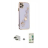 MARSİLYAN™- iPhone 11 Pro Max Kılıf Nova Işık Prime - Siyah 20D Premium Cam Ekran Koruyucu + Pers Alüminyum Kamera Lens - YL
