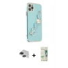 MARSİLYAN™- iPhone 11 Pro Max Kılıf Nova Işık Prime - Siyah 20D Premium Cam Ekran Koruyucu + Pers Alüminyum Kamera Lens - SH
