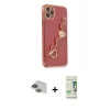 MARSİLYAN™- iPhone 11 Pro Max Kılıf Nova Işık Prime - Siyah 20D Premium Cam Ekran Koruyucu + Pers Alüminyum Kamera Lens - YL