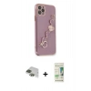 MARSİLYAN™- iPhone 11 Pro Max Kılıf Nova Işık Prime - Siyah 20D Premium Cam Ekran Koruyucu + Pers Alüminyum Kamera Lens - YL