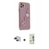 MARSİLYAN™- iPhone 11 Pro Max Kılıf Nova Işık Prime - Siyah 20D Premium Cam Ekran Koruyucu + Pers Alüminyum Kamera Lens - SH