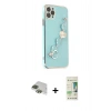 MARSİLYAN™- iPhone 11 Pro Max Kılıf Nova Işık Prime - Siyah 20D Premium Cam Ekran Koruyucu + Pers Alüminyum Kamera Lens - YL