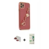 MARSİLYAN™- iPhone 11 Pro Max Kılıf Nova Işık Prime - Siyah 20D Premium Cam Ekran Koruyucu + Pers Alüminyum Kamera Lens - KI