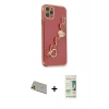 MARSİLYAN™- iPhone 11 Pro Max Kılıf Nova Işık Prime - Siyah 20D Premium Cam Ekran Koruyucu + Rainbow Kamera Lens Koruma Cam - GD