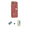 MARSİLYAN™- iPhone 11 Pro Max Kılıf Nova Işık Prime - Siyah 20D Premium Cam Ekran Koruyucu + Sierra Blue Shine Kamera Lens Koruma Cam
