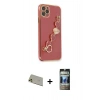 MARSİLYAN™- iPhone 11 Pro Max Kılıf Nova Işık Prime - Siyah 34D Hayalet Izgaralı Cam + Rainbow Kamera Lens Koruma Cam - GD