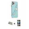 MARSİLYAN™- iPhone 11 Pro Max Kılıf Nova Işık Prime - Siyah 34D Hayalet Izgaralı Cam + Rainbow Kamera Lens Koruma Cam - GD