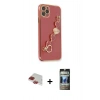 MARSİLYAN™- iPhone 11 Pro Max Kılıf Nova Işık Prime - Siyah 34D Hayalet Izgaralı Cam + Pers Alüminyum Kamera Lens - KI
