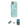 MARSİLYAN™- iPhone 11 Pro Max Kılıf Nova Işık Prime - Siyah 34D Izgaralı Cam + Shine Kamera Lens Koruma Cam - GS
