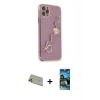 MARSİLYAN™- iPhone 11 Pro Max Kılıf Nova Işık Prime - Siyah 34D Izgaralı Cam + Rainbow Kamera Lens Koruma Cam - GD