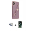 MARSİLYAN™- iPhone 11 Pro Max Kılıf Nova Işık Prime - Siyah 360 Mat Full Body Arka Koruyucu + Pers Alüminyum Kamera Lens - LT