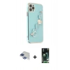 MARSİLYAN™- iPhone 11 Pro Max Kılıf Nova Işık Prime - Siyah 360 Mat Full Body Arka Koruyucu + Pers Alüminyum Kamera Lens - LT