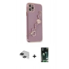 MARSİLYAN™- iPhone 11 Pro Max Kılıf Nova Işık Prime - Siyah 360 Mat Full Body Arka Koruyucu + Pers Alüminyum Kamera Lens - SH