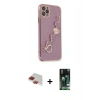 MARSİLYAN™- iPhone 11 Pro Max Kılıf Nova Işık Prime - Siyah 360 Mat Full Body Arka Koruyucu + Pers Alüminyum Kamera Lens - KI