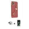 MARSİLYAN™- iPhone 11 Pro Max Kılıf Nova Işık Prime - Siyah 360 Mat Full Body Arka Koruyucu + Pers Alüminyum Kamera Lens - SH