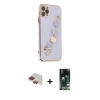 MARSİLYAN™- iPhone 11 Pro Max Kılıf Nova Işık Prime - Siyah 360 Mat Full Body Arka Koruyucu + Pers Alüminyum Kamera Lens - KI
