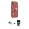 MARSİLYAN™- iPhone 11 Pro Max Kılıf Nova Işık Prime - Siyah 360 Mat Full Body Arka Koruyucu + Pers Alüminyum Kamera Lens - YL