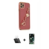 MARSİLYAN™- iPhone 11 Pro Max Kılıf Nova Işık Prime - Siyah 360 Mat Full Body Arka Koruyucu + Kamera Lens Koruma Cam - SF