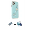 MARSİLYAN™- iPhone 11 Pro Max Kılıf Nova Işık Prime - Siyah 3D Antistatik Cam Ekran Koruyucu + Metal Kamera Lens Koruma Cam - MR