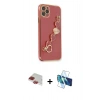 MARSİLYAN™- iPhone 11 Pro Max Kılıf Nova Işık Prime - Siyah 3D Antistatik Seramik Nano Ekran Koruyucu + Pers Alüminyum Kamera Lens - KI
