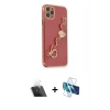 MARSİLYAN™- iPhone 11 Pro Max Kılıf Nova Işık Prime - Siyah 3D Antistatik Seramik Nano Ekran Koruyucu + Şeffaf Kamera Lens Koruma Cam