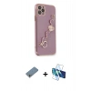 MARSİLYAN™- iPhone 11 Pro Max Kılıf Nova Işık Prime - Siyah 3D Antistatik Seramik Nano Ekran Koruyucu + Shine Kamera Lens Koruma Cam - GS