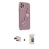 MARSİLYAN™- iPhone 11 Pro Max Kılıf Nova Işık Prime - Siyah 6D Mat Seramik Hayalet Nano Ekran Koruyucu + Pers Alüminyum Kamera Lens - KI