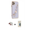 MARSİLYAN™- iPhone 11 Pro Max Kılıf Nova Işık Prime - Siyah 6D Mat Seramik Hayalet Nano Ekran Koruyucu + Pers Alüminyum Kamera Lens - KI